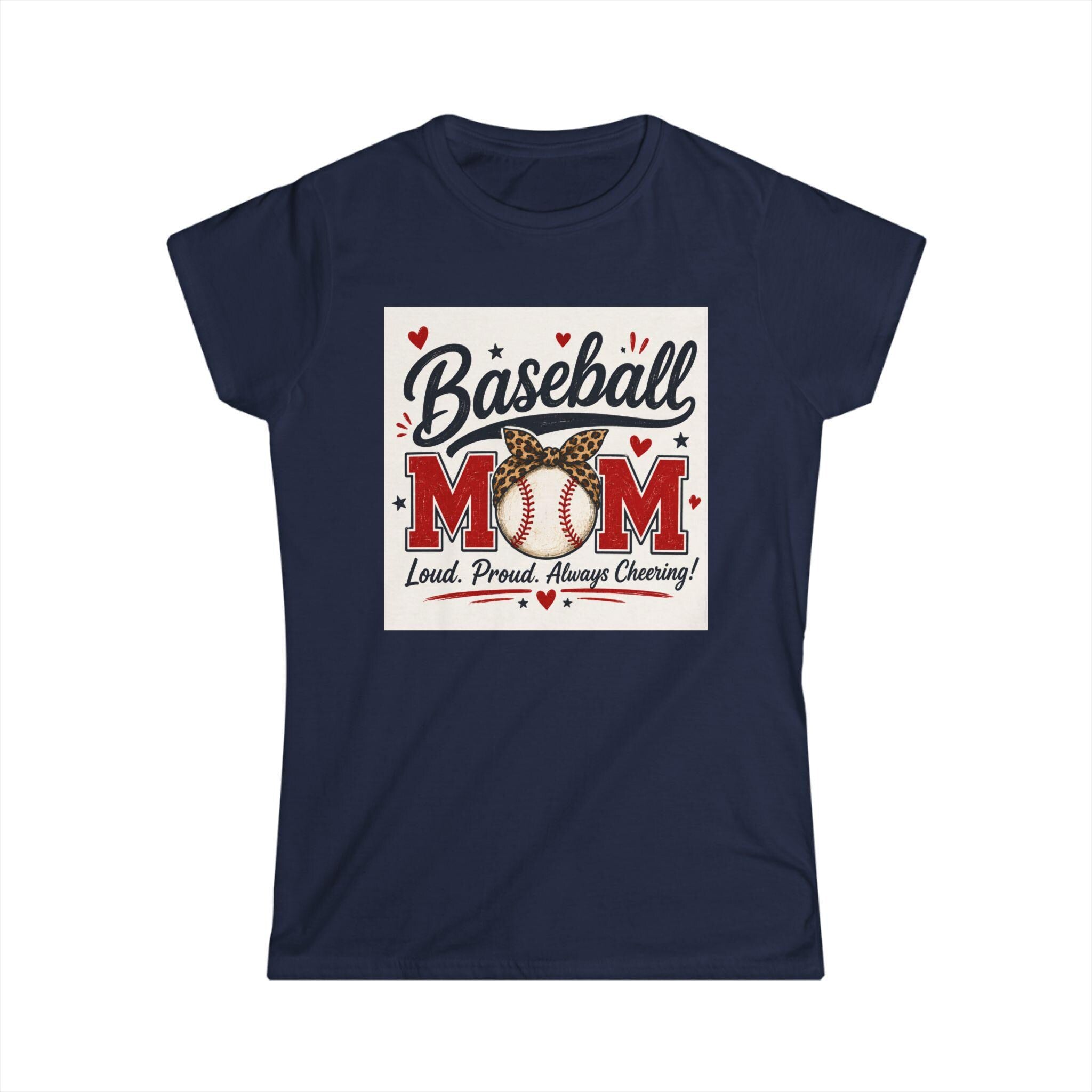 Baseball Mom tee | Loud Proud Always Cheering, baseball graphic