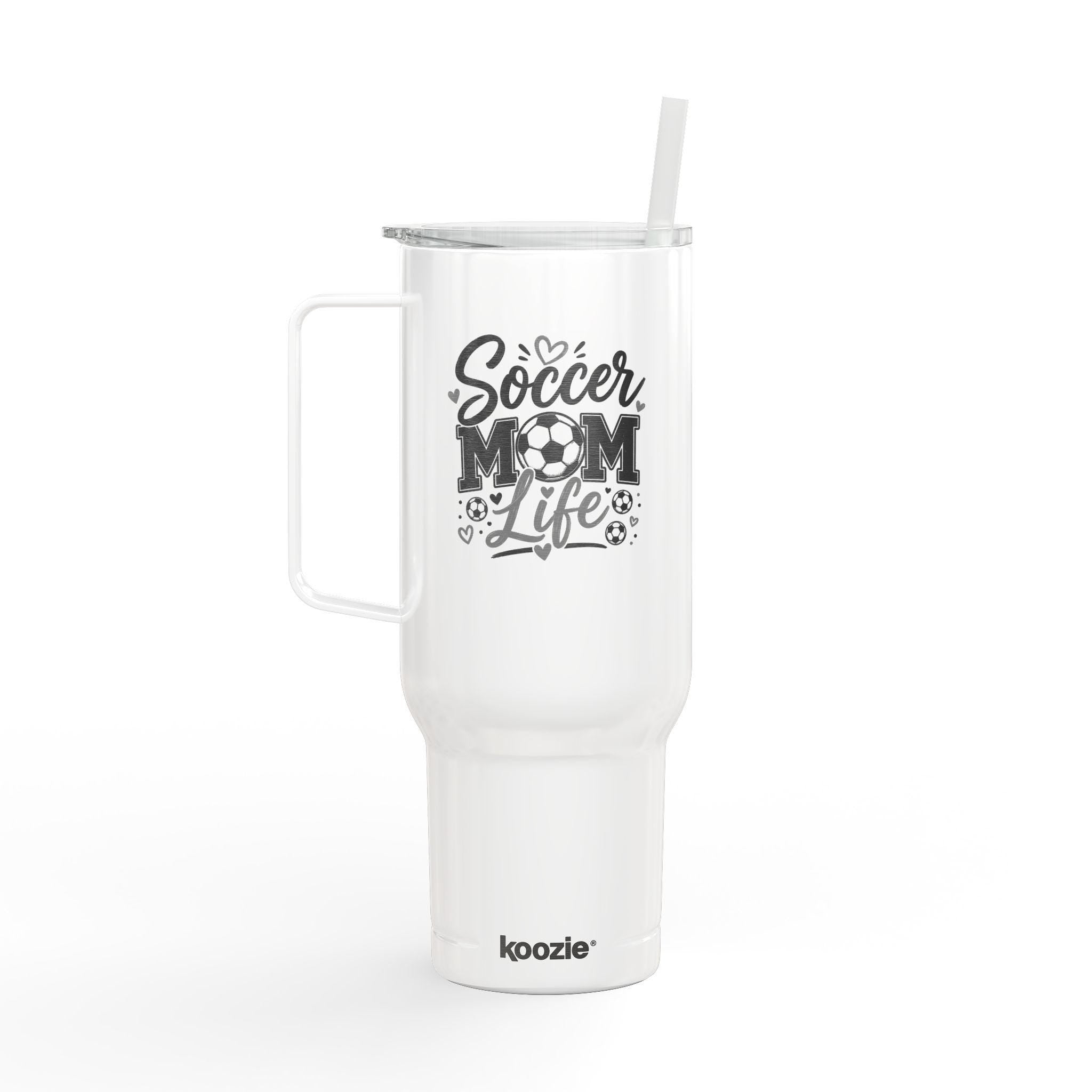 Soccer Mom Life 40oz Tumbler | Insulated Stainless Steel Travel Mug with Lid