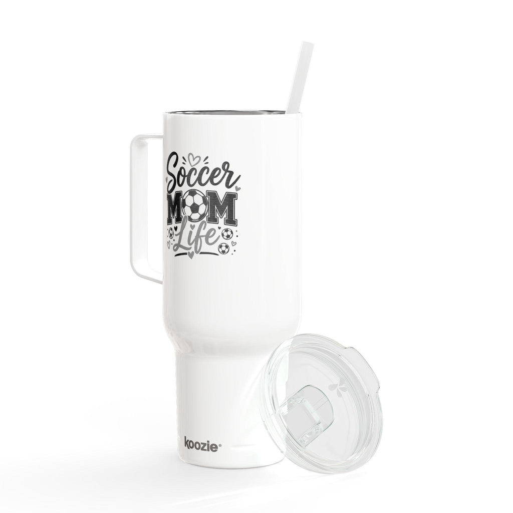 Soccer Mom Life 40oz Tumbler | Insulated Stainless Steel Travel Mug with Lid