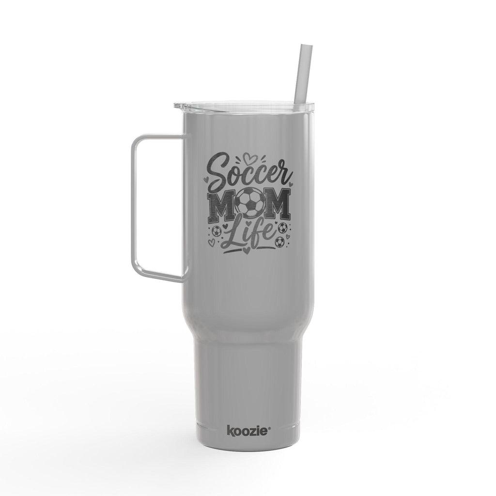 Soccer Mom Life 40oz Tumbler | Insulated Stainless Steel Travel Mug with Lid