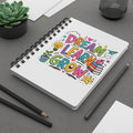 Dream Learn Grow Spiral Notebook | School Journal, Cute Doodle Design