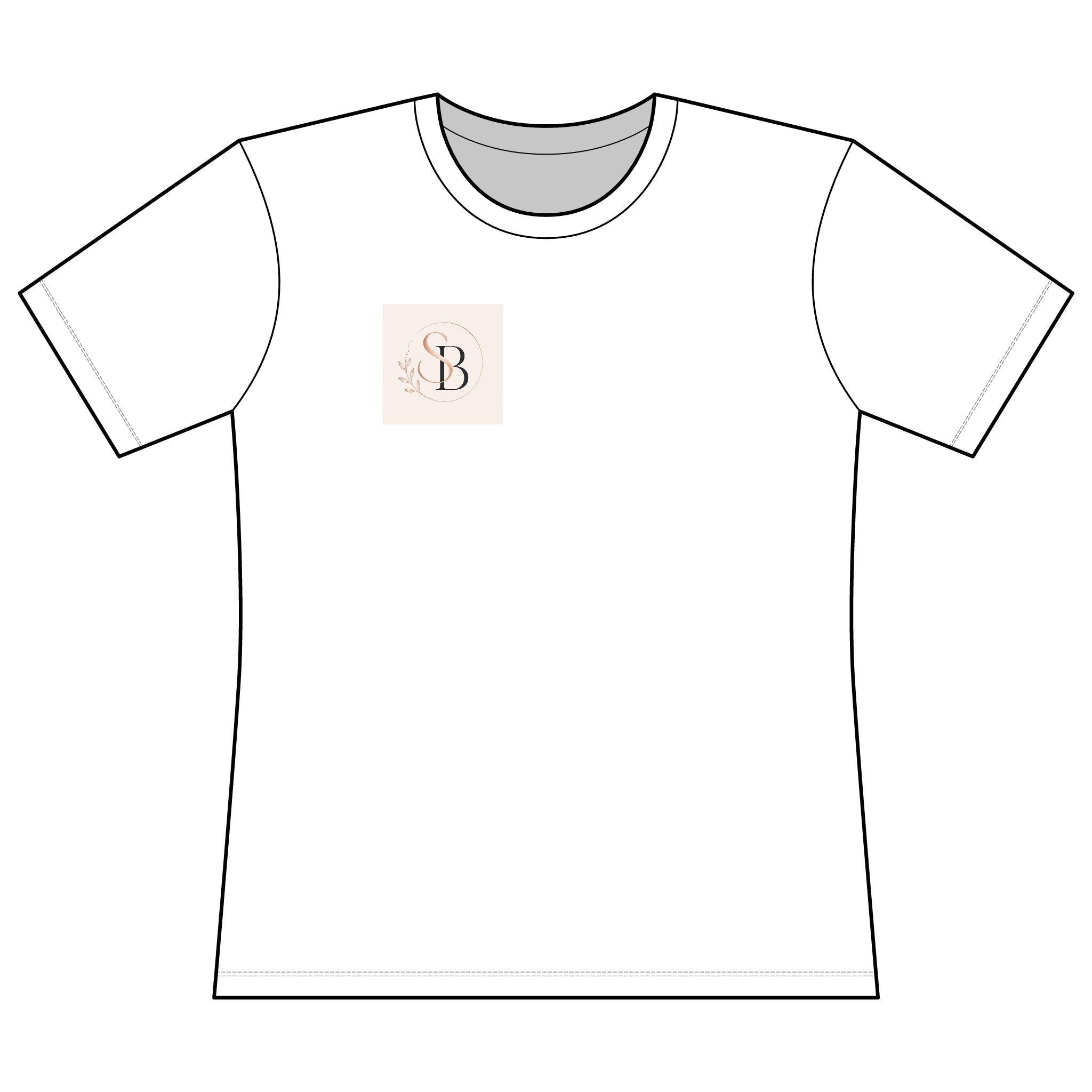 Monogram Initial B Chest Logo T-Shirt | Minimal Script Emblem
