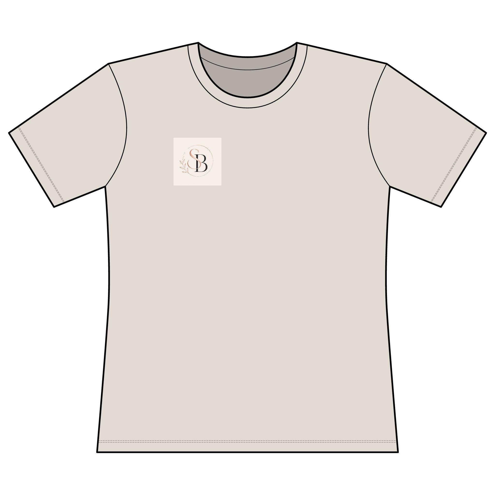 Minimal Monogram B Chest Logo T-Shirt | Initial B Graphic Tee