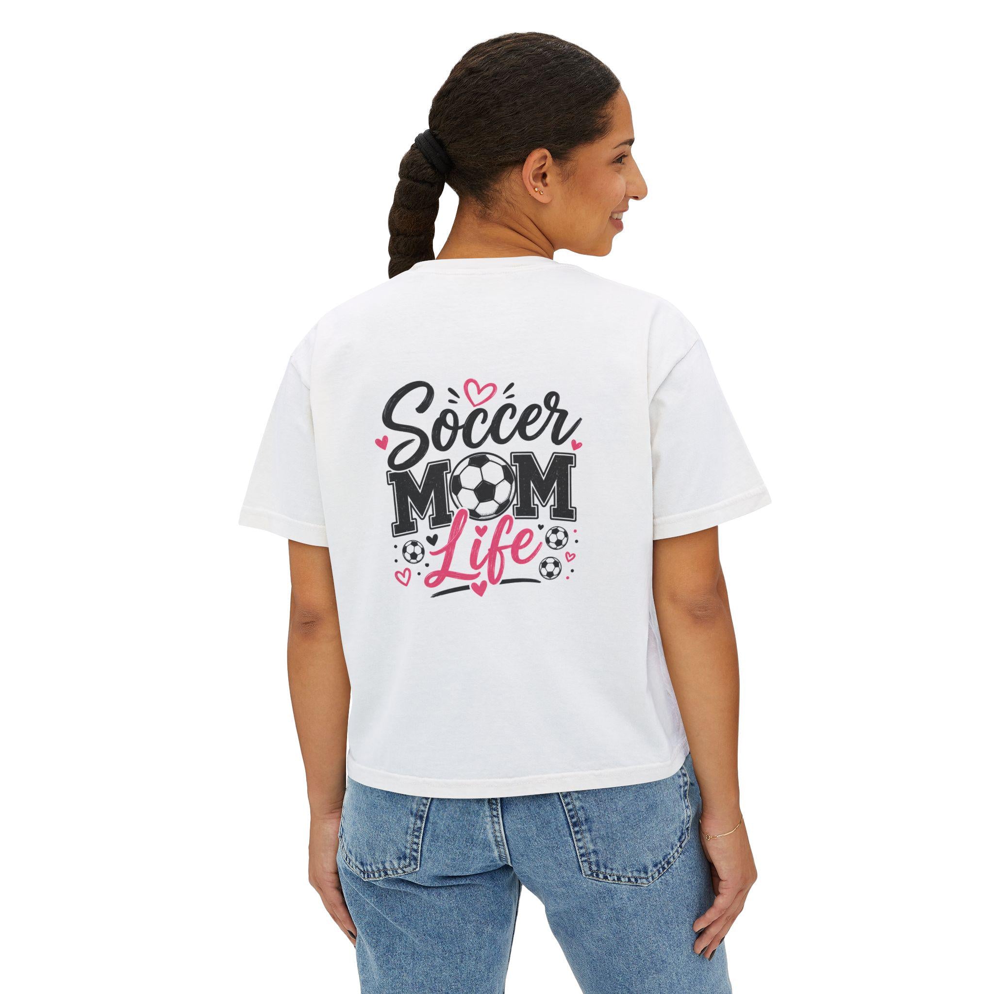 Soccer Mom Life Tee | Women's Boxy Tee, Soccer Mom Shirt, Mom Soccer Top