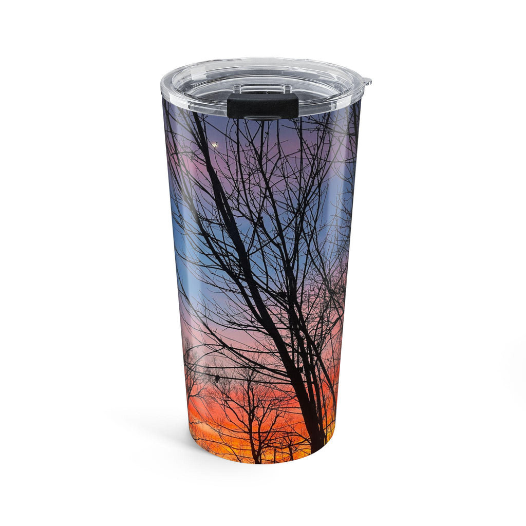 20oz Stainless Steel Tumbler: Sunset Trees, Double-Wall Insulated, Dishwasher Safe
