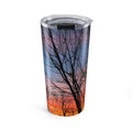 20oz Stainless Steel Tumbler: Sunset Trees, Double-Wall Insulated, Dishwasher Safe