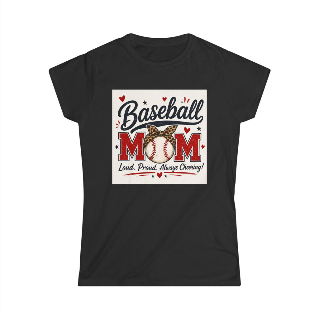 Baseball Mom tee | Loud Proud Always Cheering, baseball graphic