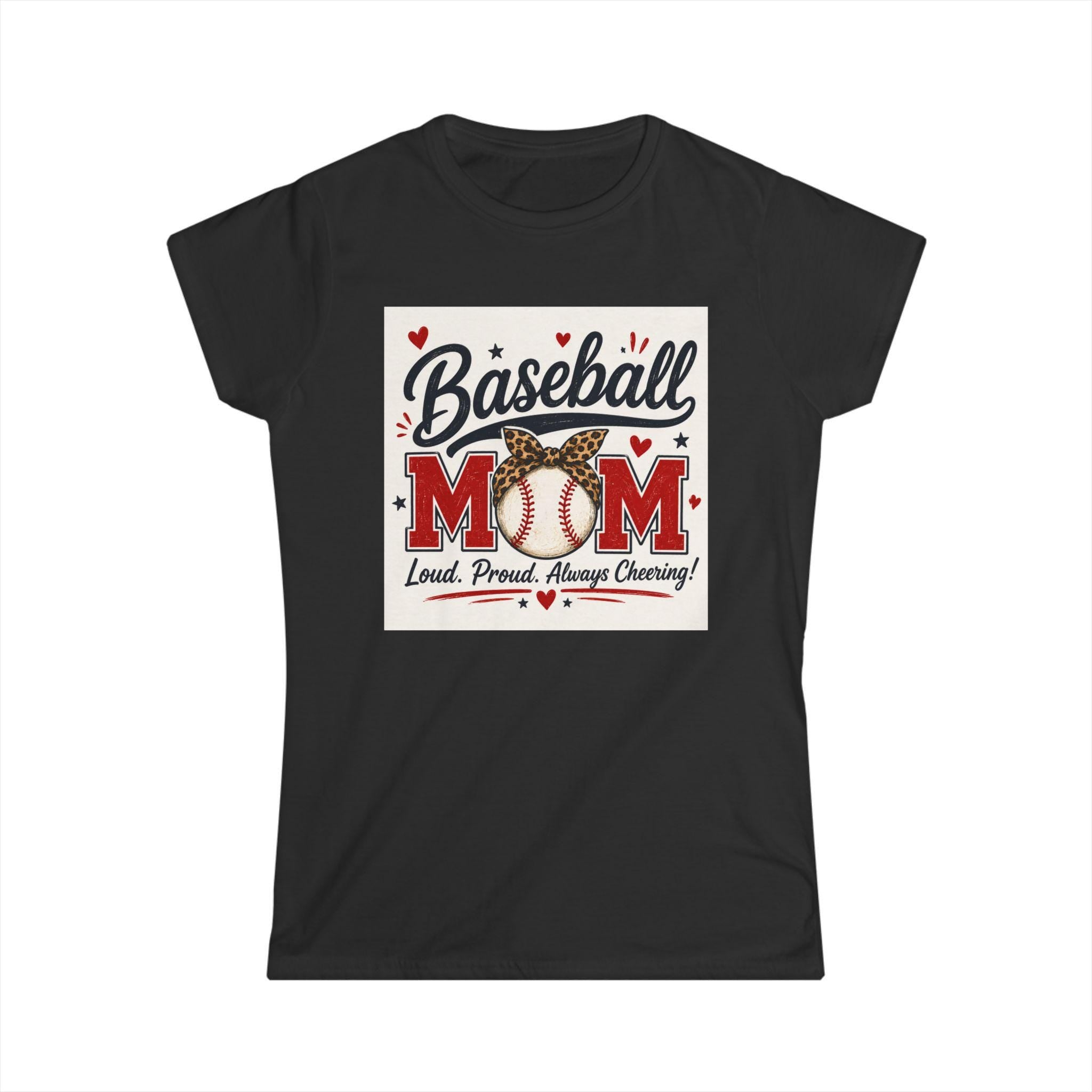 Baseball Mom tee | Loud Proud Always Cheering, baseball graphic