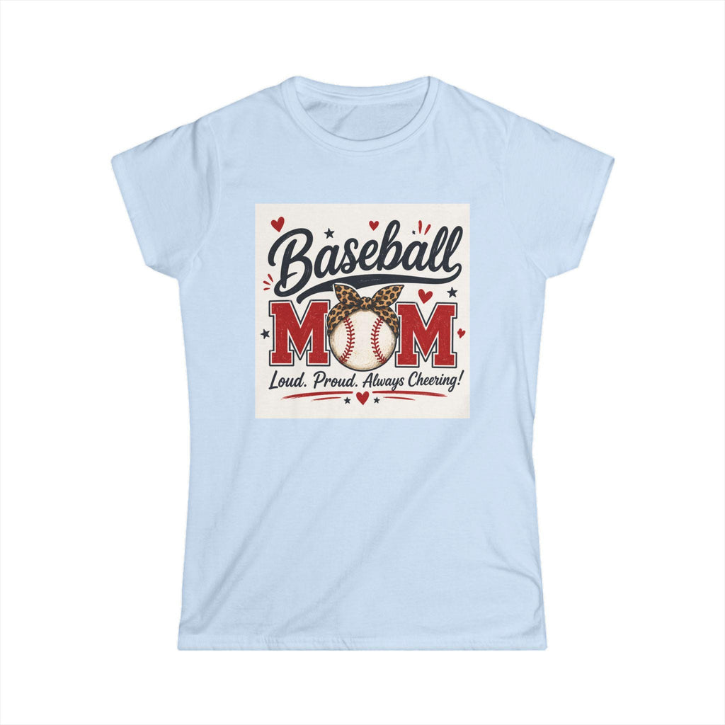 Baseball Mom tee | Loud Proud Always Cheering, baseball graphic