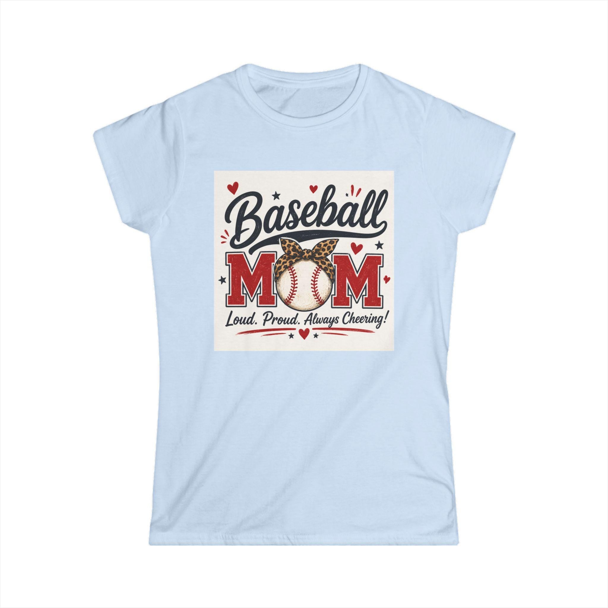 Baseball Mom tee | Loud Proud Always Cheering, baseball graphic