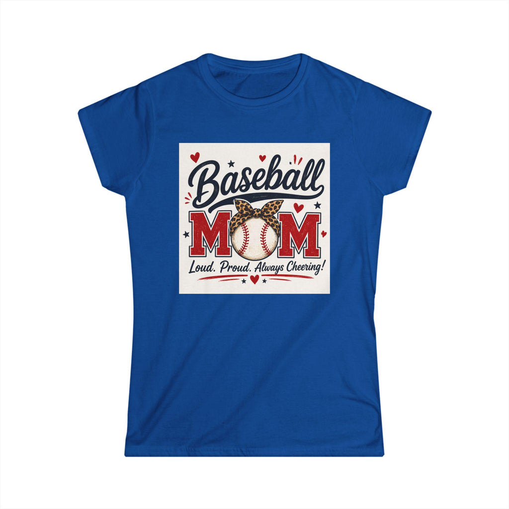Baseball Mom tee | Loud Proud Always Cheering, baseball graphic