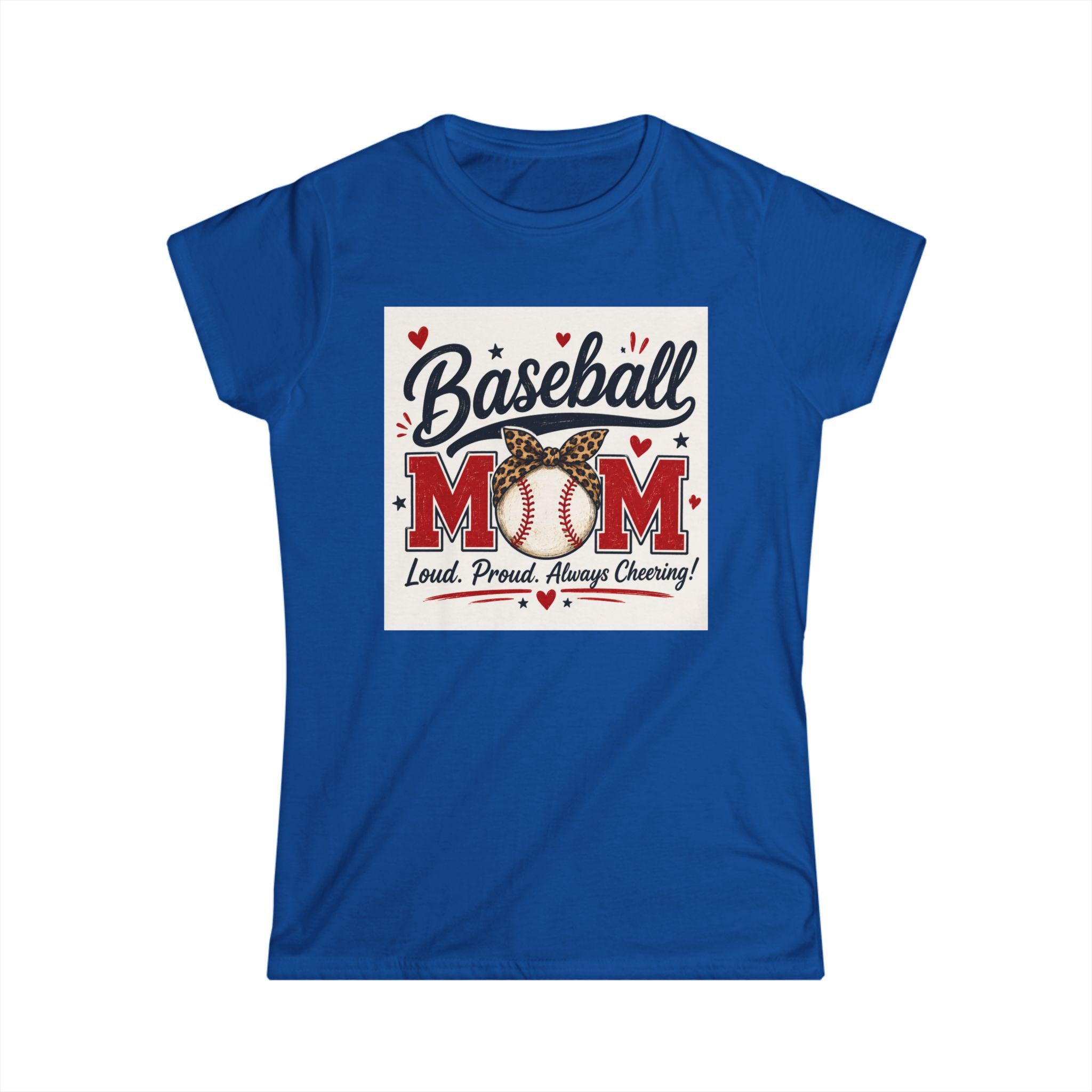 Baseball Mom tee | Loud Proud Always Cheering, baseball graphic