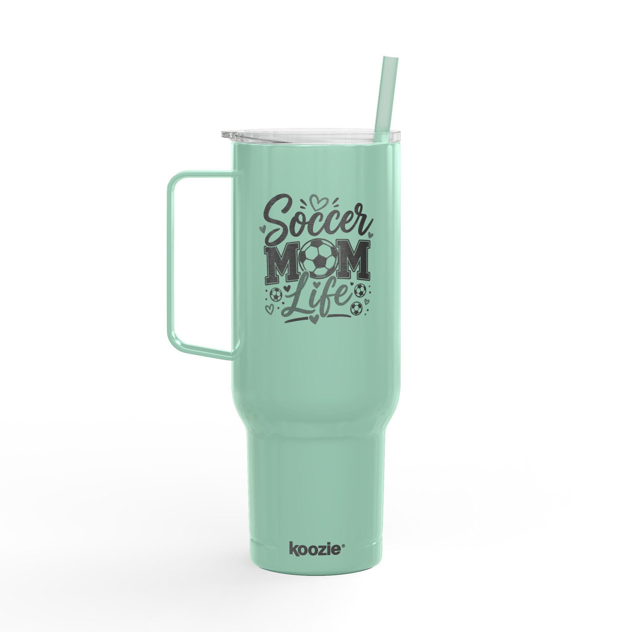 Soccer Mom Life 40oz Tumbler | Insulated Stainless Steel Travel Mug with Lid