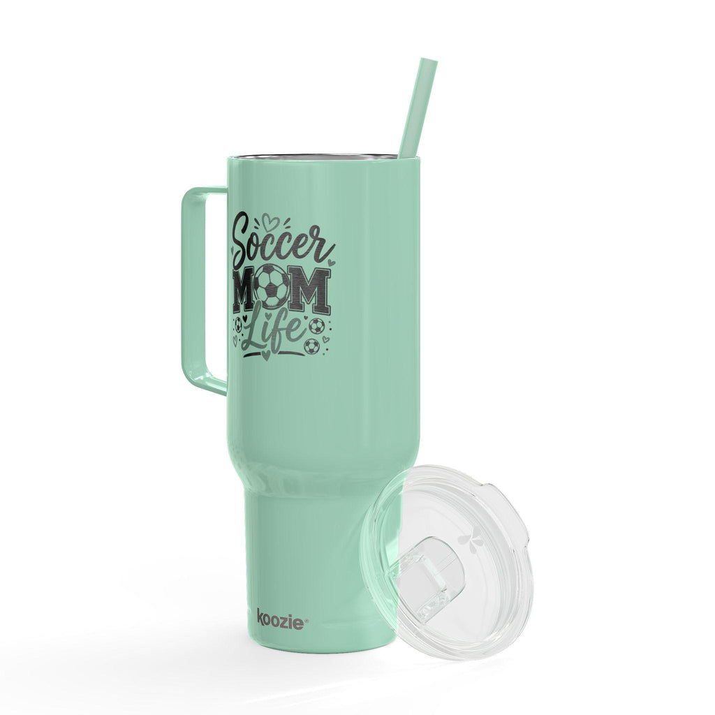 Soccer Mom Life 40oz Tumbler | Insulated Stainless Steel Travel Mug with Lid