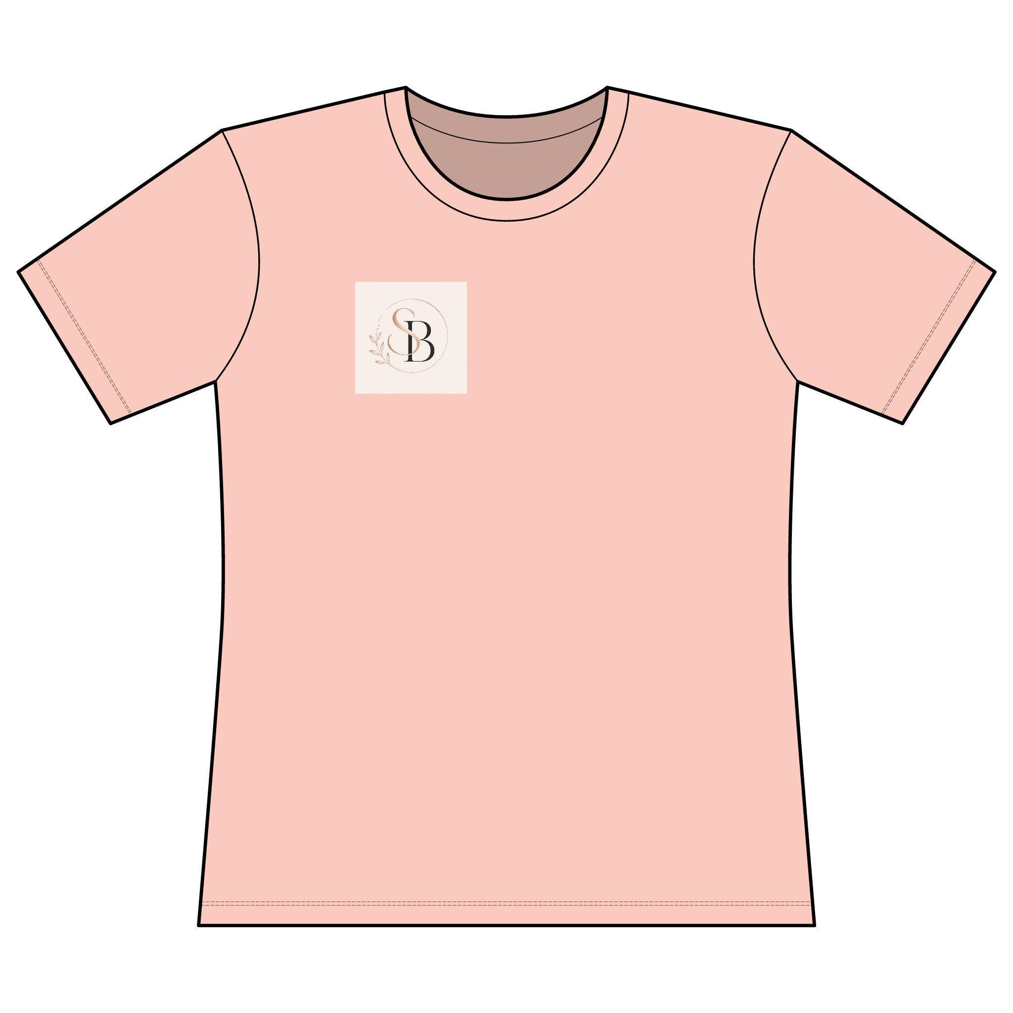 Monogram Initial B Chest Logo T-Shirt | Minimal Script Emblem
