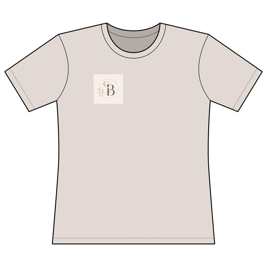 Monogram Initial B Chest Logo T-Shirt | Minimal Script Emblem