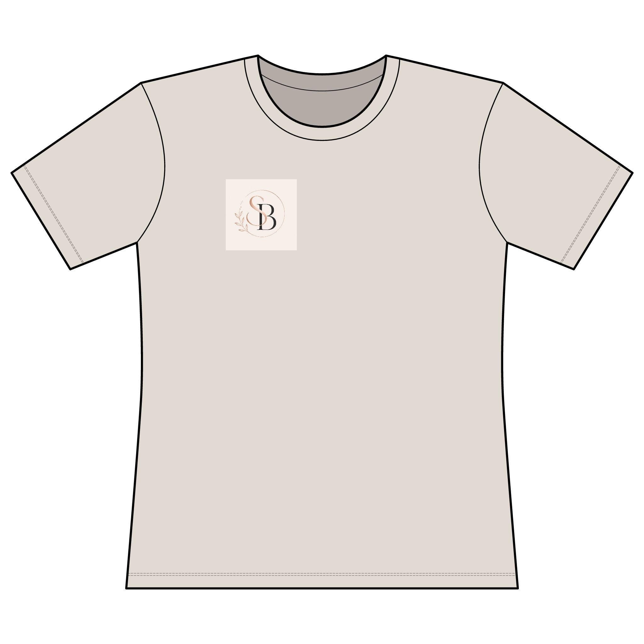 Monogram Initial B Chest Logo T-Shirt | Minimal Script Emblem