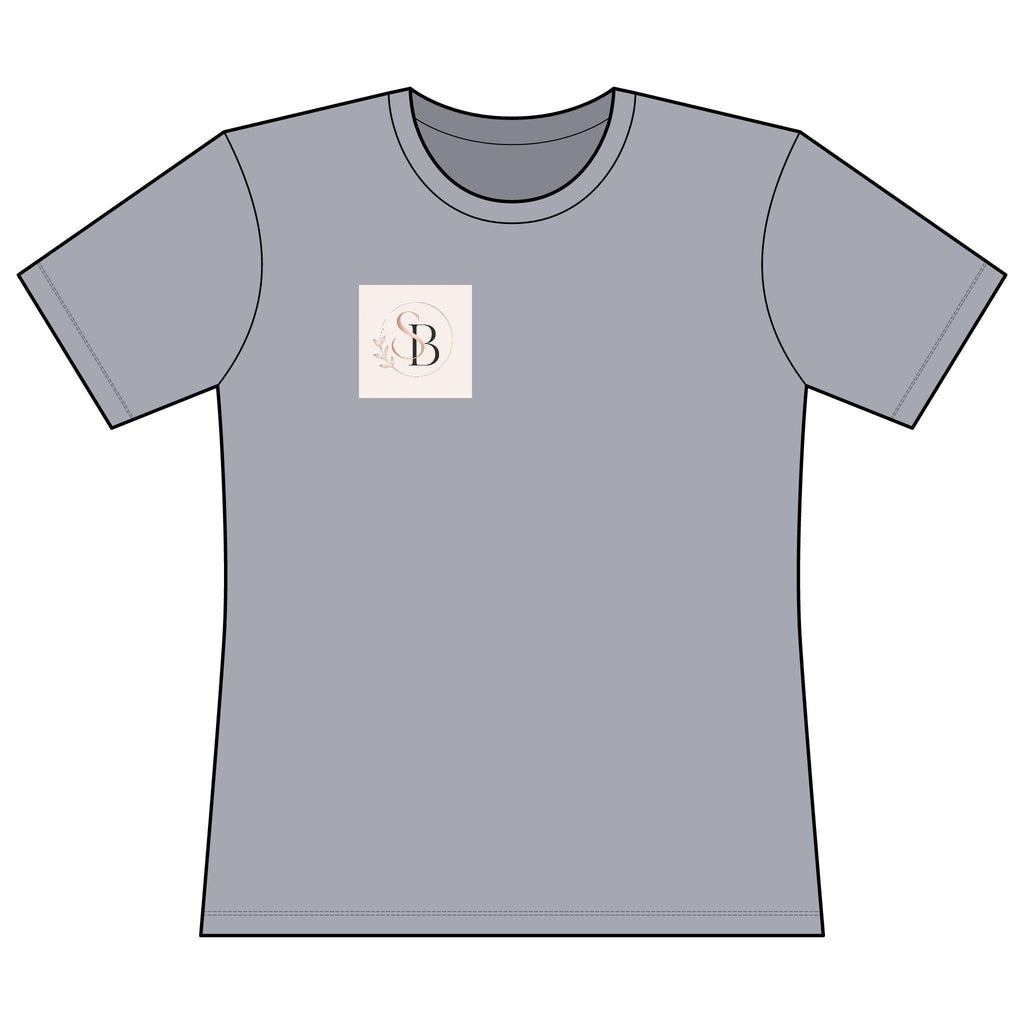 Monogram Initial B Chest Logo T-Shirt | Minimal Script Emblem