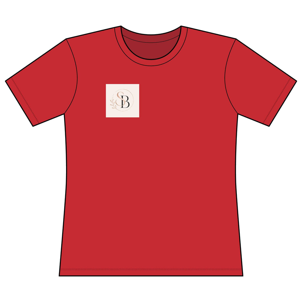 Monogram Initial B Chest Logo T-Shirt | Minimal Script Emblem